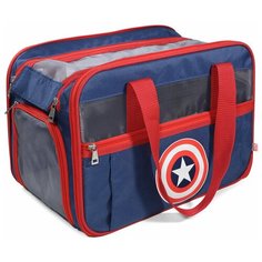 Сумка-переноска для животных Triol Marvel Капитан Америка, синий/красный, 40*28*25 см