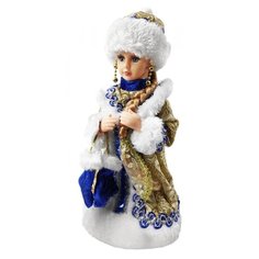 Фигурка SaintNIK Снегурочка под елку музыкальная, 9147-2, 30 см, синий