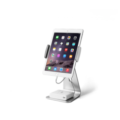 Настольная поворотная подставка- держатель MyPads для телефонов и планшетов от 4 до 13 дюймов серебристая алюминиевая A 75-883 в стиле Apple
