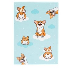 Обложка для паспорта Корги на голубом Kawaii Factory