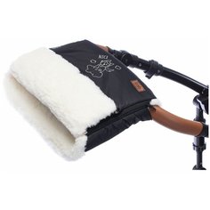 Nuovita Муфта меховая для коляски Islanda Bianco nero/черный