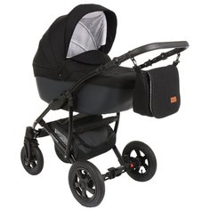Универсальная коляска Pituso Confort (2 в 1) (надувные колеса), Черный/Темный графит