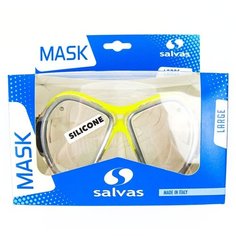 Маска для плав. Salvas Phoenix Mask , арт.CA520S2GYSTH,зак.стекло, силикон, р.Senior, сереб/жёлт
