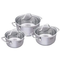 Набор кастрюль Taller Брилон TR-1060 6 пр. серебристый
