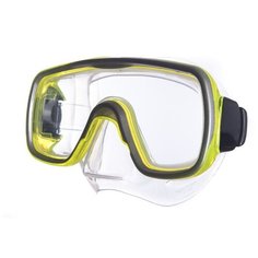Маска для плав. Salvas Geo Md Mask , арт.CA140S1GYSTH, закален.стекло, силикон, р. Medium, желтый