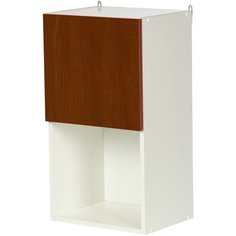 Полка навесная Надежда Д-109 орех+белый (718х400х310)