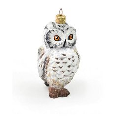 Елочное украшение "Сова полярная" (полимер) Клавдиево