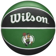 Мяч баскетбольный WILSON NBA TEAM TRIBUTE BOSTON CELTICS, арт.WTB1300XBBOS, р.7, резина, бут. кам, зел-черн