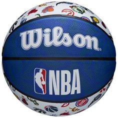 Мяч баскетбольный WILSON NBA All Team, арт.WTB1301XBNBA, р.7, резина, сине-белый