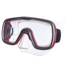 Маска для плав. Salvas Geo Md Mask , арт.CA140S1RYSTH, закален.стекло, силикон, р. Medium, красный