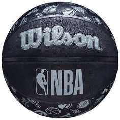 Мяч баскетбольный WILSON NBA All Team, арт.WTB1300XBNBA р.7, PU, бутиловая камера , черный