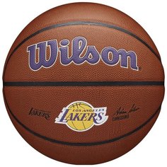 Мяч баскетбольный WILSON NBA LA Lakers, арт.WTB3100XBLAL, р.7, синтетическая кожа (композит), коричневый