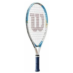 Ракетка теннисная Wilson SLAM 21, арт. WRT20380U, для 6-5 лет,алюминий,со струнами, желто-оранжевая