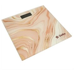 Весы 180 кг 30×30 см электронные напольные DELTA D-9005 "Розовый камень