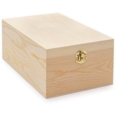 LYE015989 Шкатулка деревянная с четырьмя отсеками (сосна/фанера из тополя), 24*17*11см Astra & Craft
