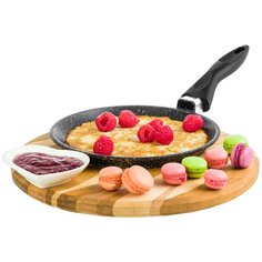 Сковорода блинная "Гармония вкуса", цвет: черный мрамор, 20 см Elan Gallery