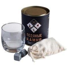 Камни для виски Western тубус (6 камней, 1 бокал) Ice Stone