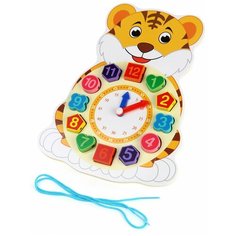 Деревянная игрушка Фабрика Фантазий 97512 Вкладыш "Часики-тигренок"