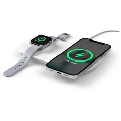 Зарядная станция беспроводная 2 в 1: iPhone, Apple Watch, 17,5 Вт, Deppa