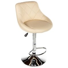 Стул Woodville Curt, металл/искусственная кожа, цвет: бежевый