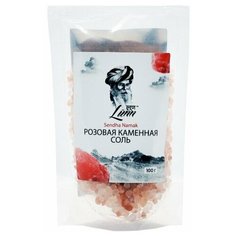 Розовая каменная соль Lunn в пластиковом пакете, 100г