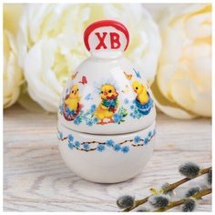 Шкатулка-яйцо «Цыплята», 9,3 х 6 см 4072203 Сима ленд