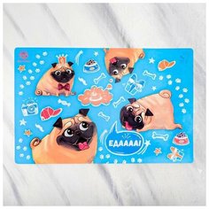 Коврик под миску «Еда», 43х28 см, Сима ленд