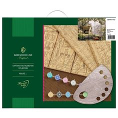 Картина по номерам (по дереву) Greenwich Line "Домик в лесу", 40*50см