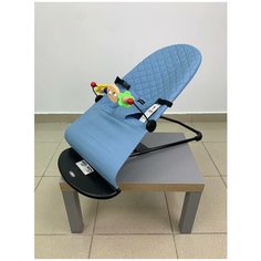 Детский механический шезлонг Luxmom голубой