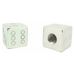 Колпачок на автониппель MR.CONTROL "игровые кости" (кубик) чёрный, серебряный, NZ-18