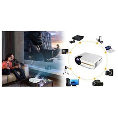 Мультимедиа LED проектор Unic YG-400 поддержка FullHD