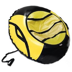 Тюбинг Санки-ватрушка, серия "Спорт VIP", 100см,черно-желтая мягкие ручки (в пакете) Belon Familia