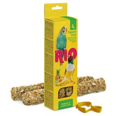 Палочки Для Волнистых Попугаев и Экзотических Птиц RIO Рио Тропические Фрукты 2*40г - 2 упаковки