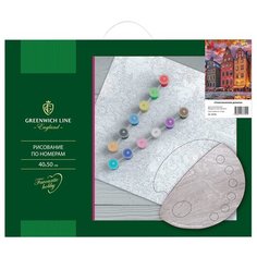 Рисование по номерам Greenwich Line "Стокгольмские домики", 40*50см, с акриловыми красками, холст