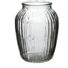 Ваза для цветов NinaGlass Луана, серая, высота 19,5 см