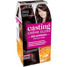 LOreal Paris Casting Creme Gloss стойкая краска-уход для волос, 3102 холодный темно-каштановый
