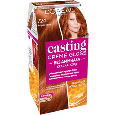 LOreal Paris Casting Creme Gloss стойкая краска-уход для волос, 724 карамель