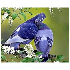 Набор алмазной мозаики "Голуби", размер 50х40см, 57 цветов Яркие Грани