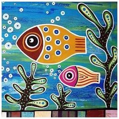 Набор алмазной мозаики "Рыбный день 2", размер 20х20см, 47 цветов Яркие Грани