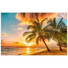 Набор алмазной мозаики "Тропики", размер 50х33 см, 55 цветов Яркие Грани