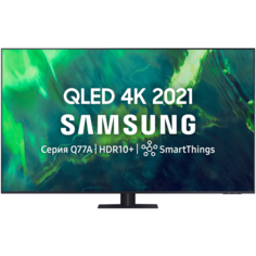 75" Телевизор Samsung QE75Q77AAU QLED, HDR (2021), черный