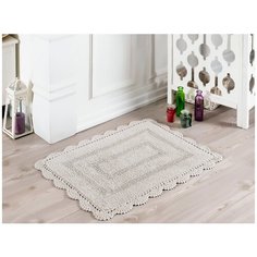 Коврик для ванной кружевной "Modalin. Evora", 50x70 см (пудра)