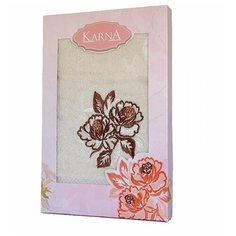 Полотенце Karna Dita - Кремовое махровое подарочное