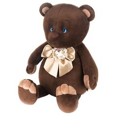 Мягкая игрушка Maxitoys Романтичный медвежонок с бежевым бантиком 25 см 25 см