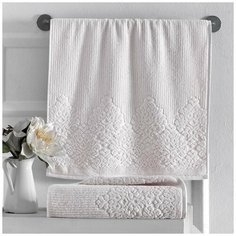 Полотенце махровое Karna Verda 70x140 - Кремовое