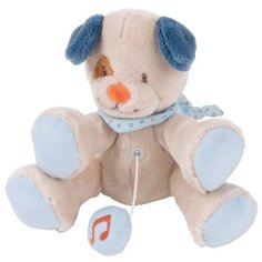 Мягкая игрушка Nattou Musical Soft toy Mini Jim & Bob Собачка музыкальная, 16 см 16 см