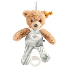 Мягкая игрушка Steiff Мишка Крепкий сон с музыкальной шкатулкой серый, 20 см 20 см
