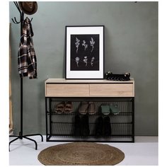 Обувница в прихожую / Галошница / Тумба в прихожую / Полка для обуви в стиле Лофт, 115*30*80 см НАЙДИ
