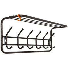 Вешалка настенная с полкой 80 см, металл, цвет медный антик арт. ВСП 7 М ЗМИ