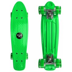 Скейтборд Cruiser Board Street Hit Зеленый, со светящимися колесами